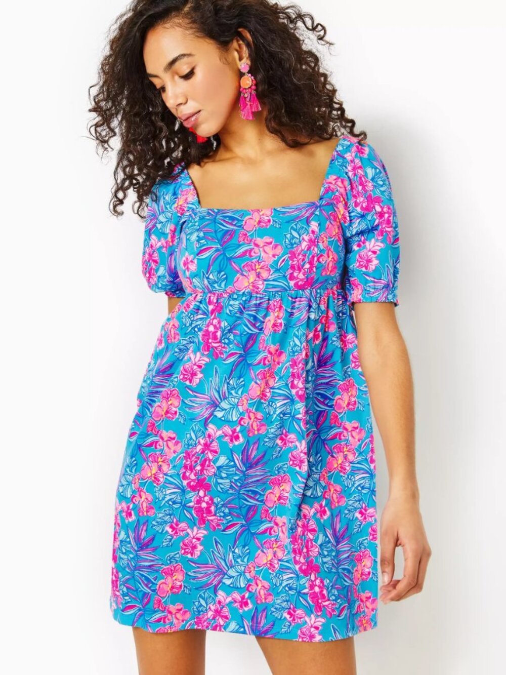 NEW Lilly Pulitzer Delaney Short Sleeve Orchid Oasis Dress Size 10